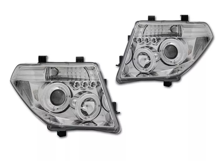 Koplampen NISSAN Navara D40 (2004-2009) Pathfinder R51 (2005-2008) Chroom Angel eyes