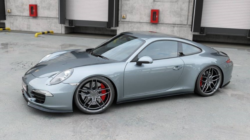 Voorspoiler Porsche 911 Carrera (991) Maxton Design glans zwart V.1