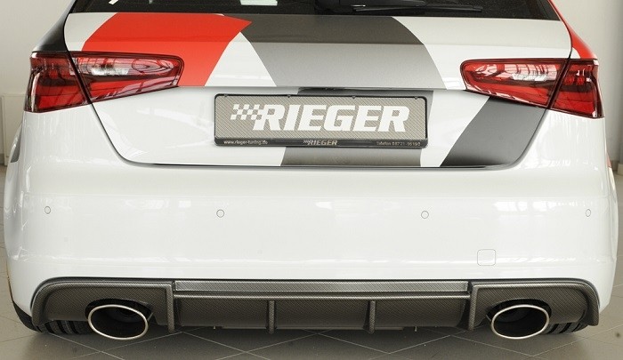 Achteraanzet RS Carbon-look Rieger Audi A3 8V 3deurs/Sportback 1