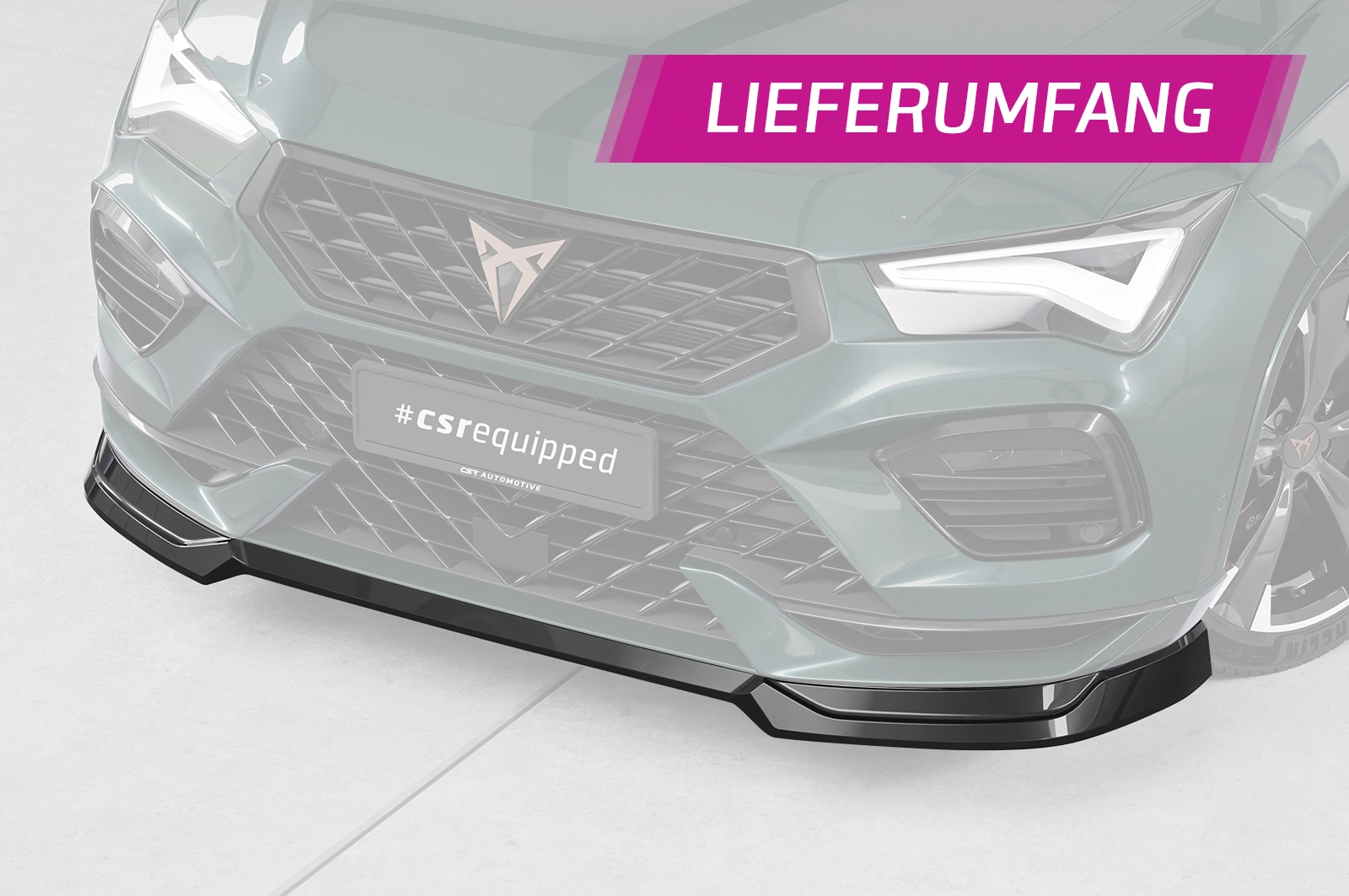 Voorspoiler Cupra Ateca (Typ 5FP, KH7) Facelift CSR glans zwart