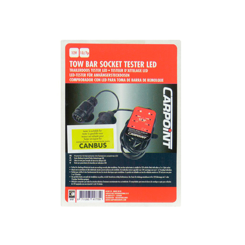 Carpoint LED Stekkerdoos Tester 12V