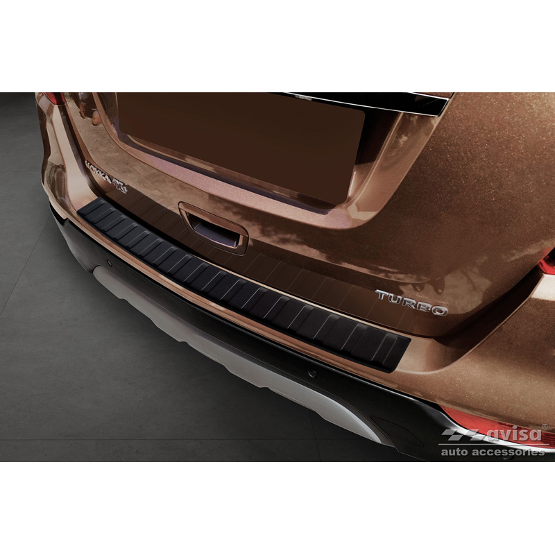 Matzwart RVS Achterbumperprotector  Opel Mokka X 2016- 'Ribs'