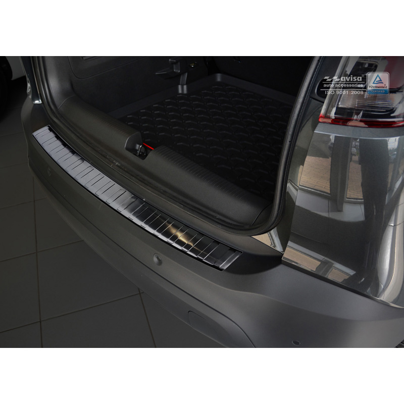Zwart RVS Achterbumperprotector Opel Crossland 2017- 'Ribs'