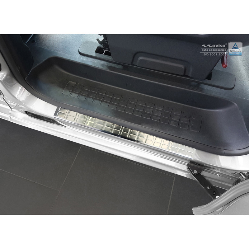 RVS Instaplijsten  Citroën Spacetourer / Peugeot Traveller / Peugeot Expert / Toyota Proace 2016- / Opel Zafira Life 2019- / Fiat Ulysse 2022- - 'Rectangles' - 2-delig achterschuifdeuren
