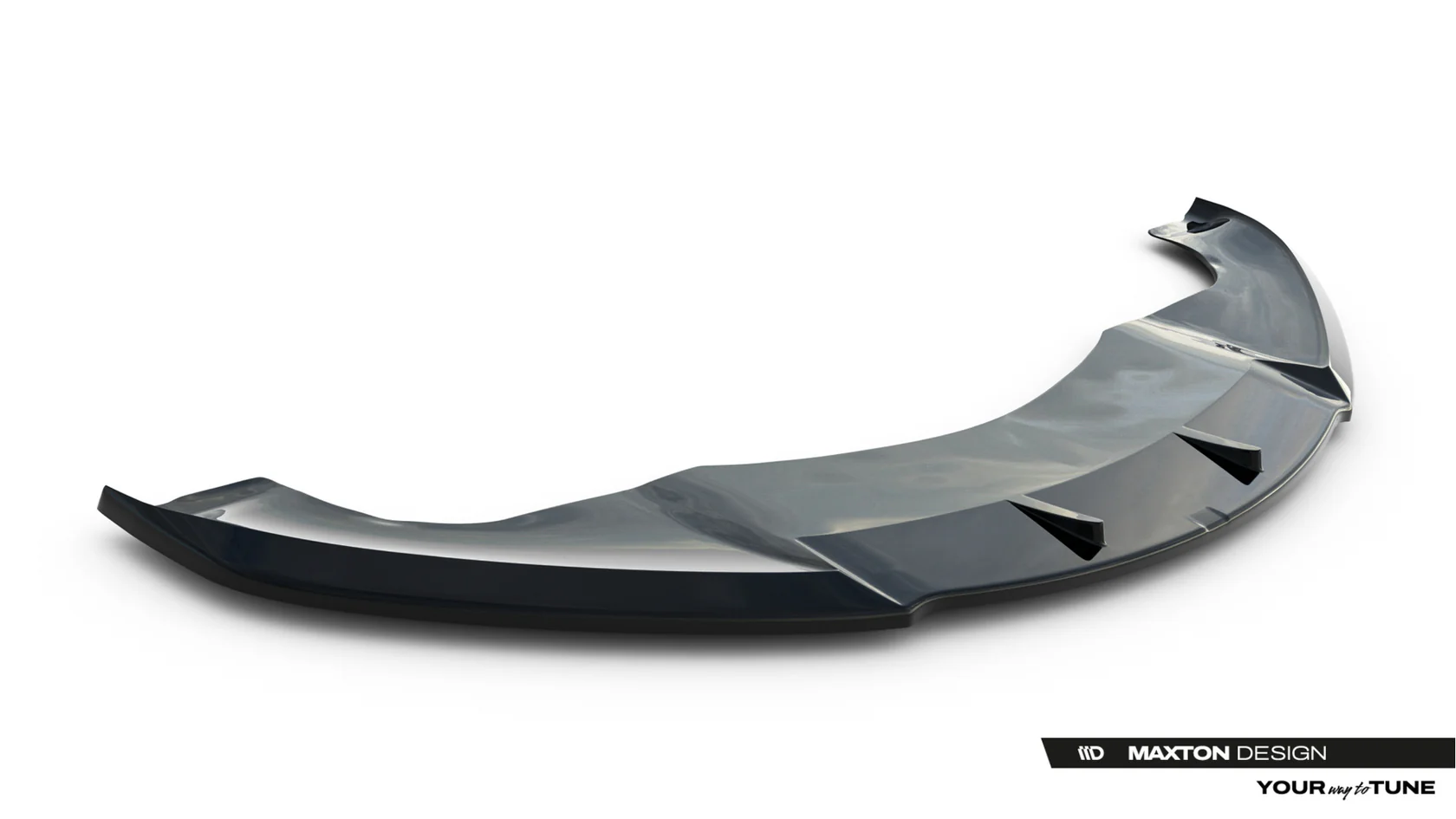 Voorspoiler V.1 Tesla Model S Mk1 Maxton Glans Zwart