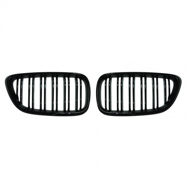 Glanzend zwarte Grills BMW 2-Serie F22 2013-2016 M-Style