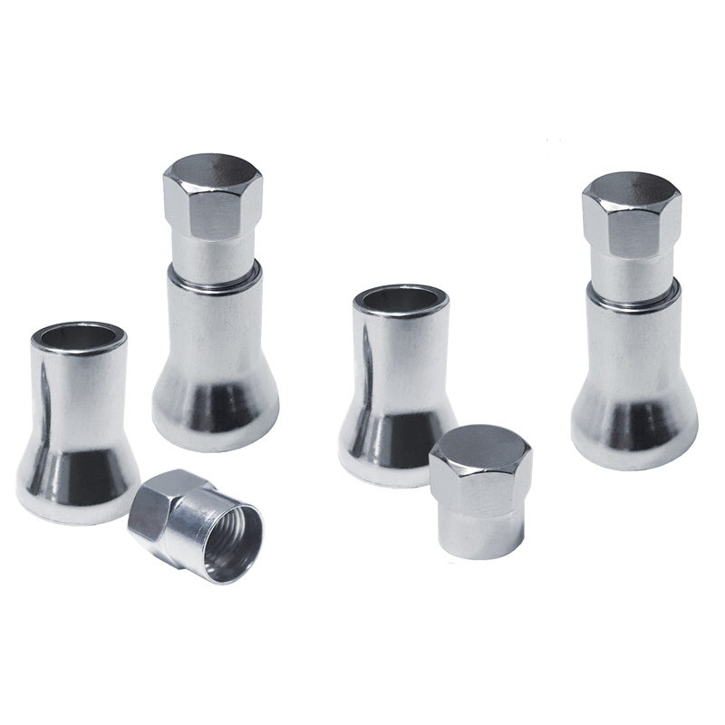 Simoni Racing Ventielkapjes Chrome - 2-delig - 4 stuks