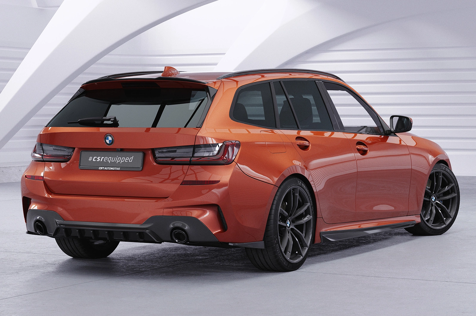 Achterspoiler BMW 3er G21 Touring glans zwart
