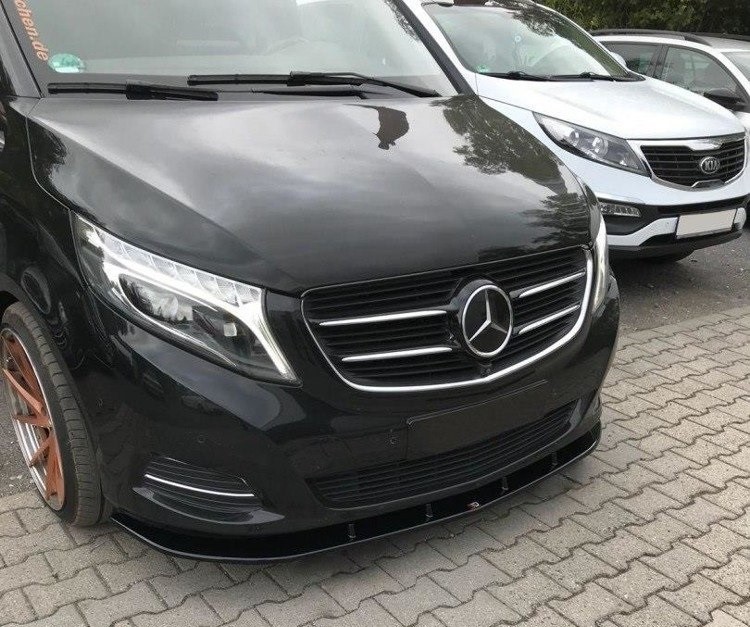 Voorspoiler Mercedes V-Klasse W447 Maxton Design glans zwart v.2