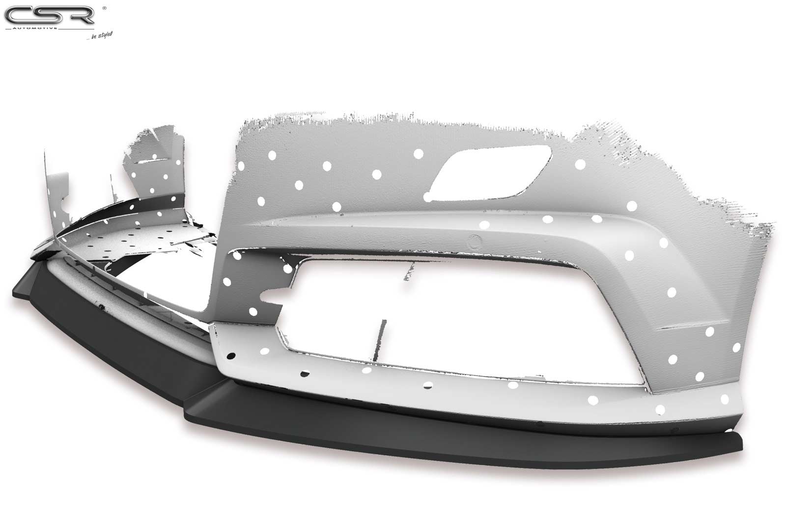 Voorspoiler Audi A6 C7 4G S-Line / S6 C7 4G Glans Zwart – 10/2014–2018