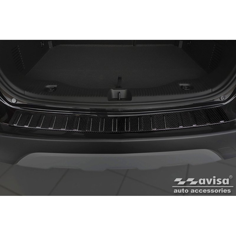 Echt 3D Carbon Achterbumperprotector  Opel Mokka X Facelift 2016-2020 'Ribs'