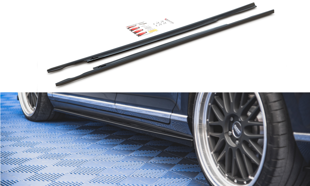 Zijskirts VW Passat B8 Glans Zwart