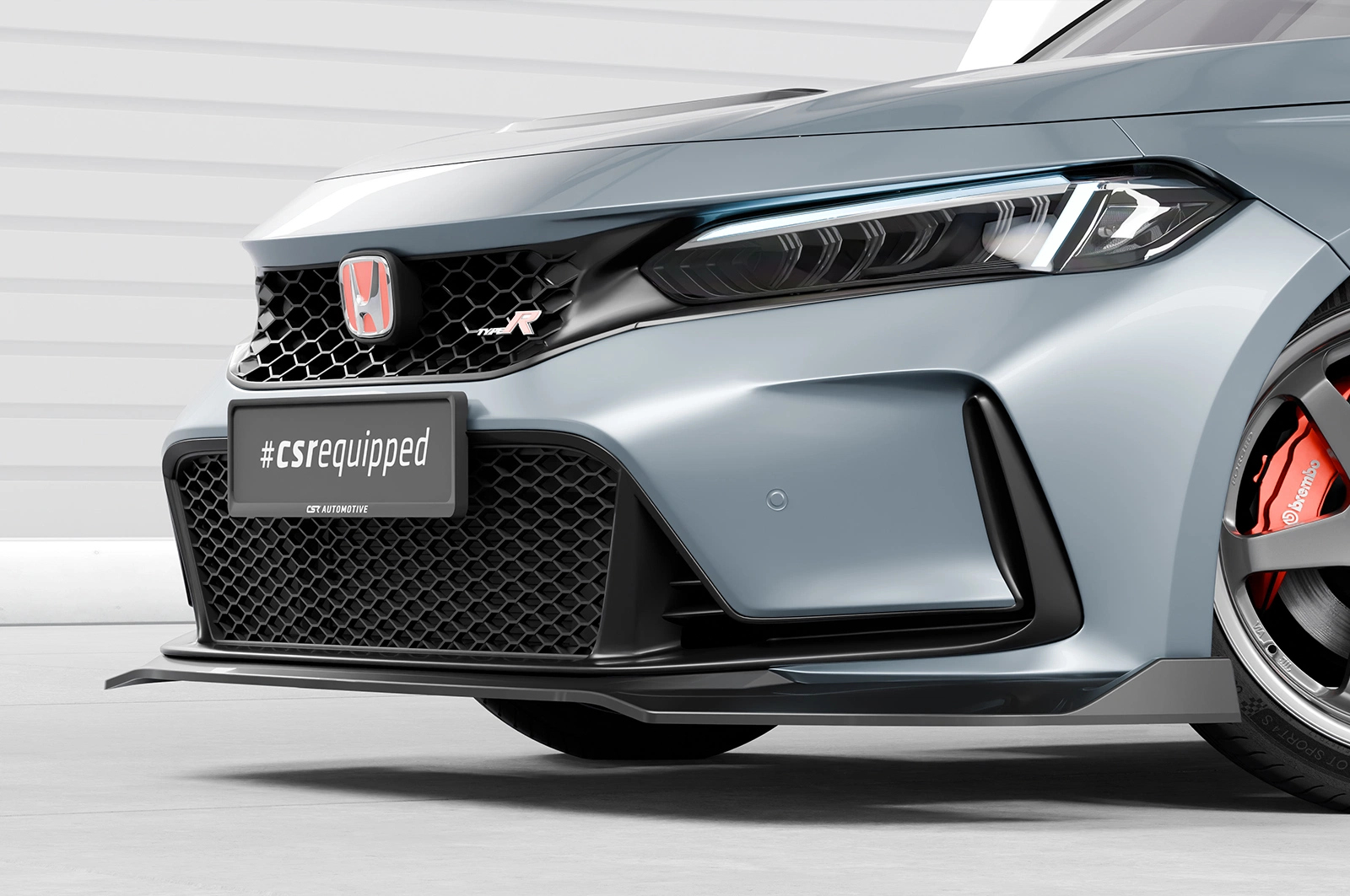Voorspoiler Honda Civic (FL5) Type R glans zwart