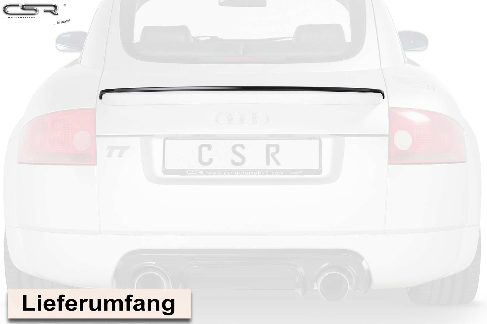 Achterspoiler Audi TT 8N (1998–2006) Glans Zwart – CSR Automotive