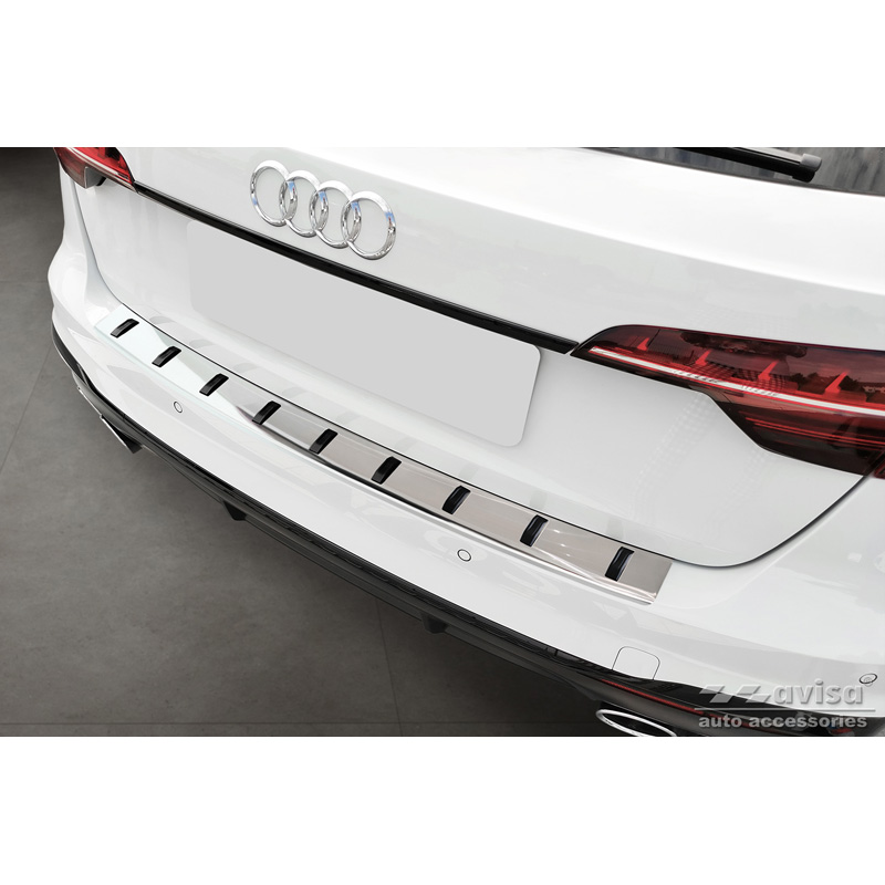 RVS Achterbumperprotector   Audi A4 Avant B9 (incl. S-Line) 2015-2019 & Facelift 2019- - 'STRONG EDITION'