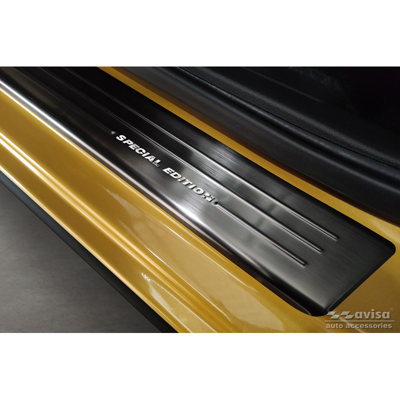 Zwart RVS Instaplijsten  Mitsubishi Space Star Facelift 2020- - 'Special Edition' - 4-delig