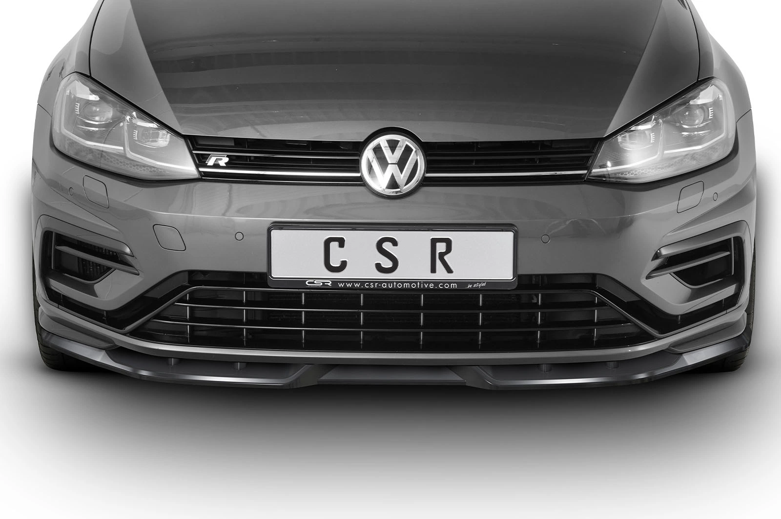 Voorspoiler VW Golf 7 R Glans Zwart – 2017–