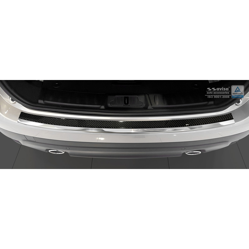 RVS Achterbumperprotector Deluxe Jaguar F-Pace 2016- Chroom/Zwar