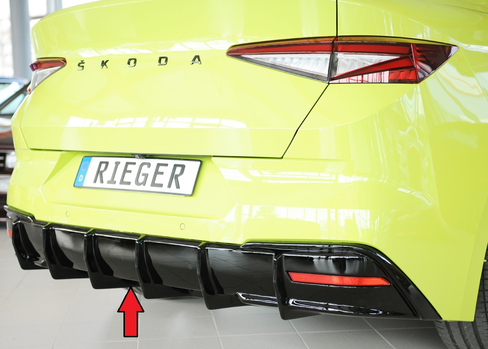 Achterdiffuser Skoda Enyaq iV (NY): 10.20-01.2025 glans zwart