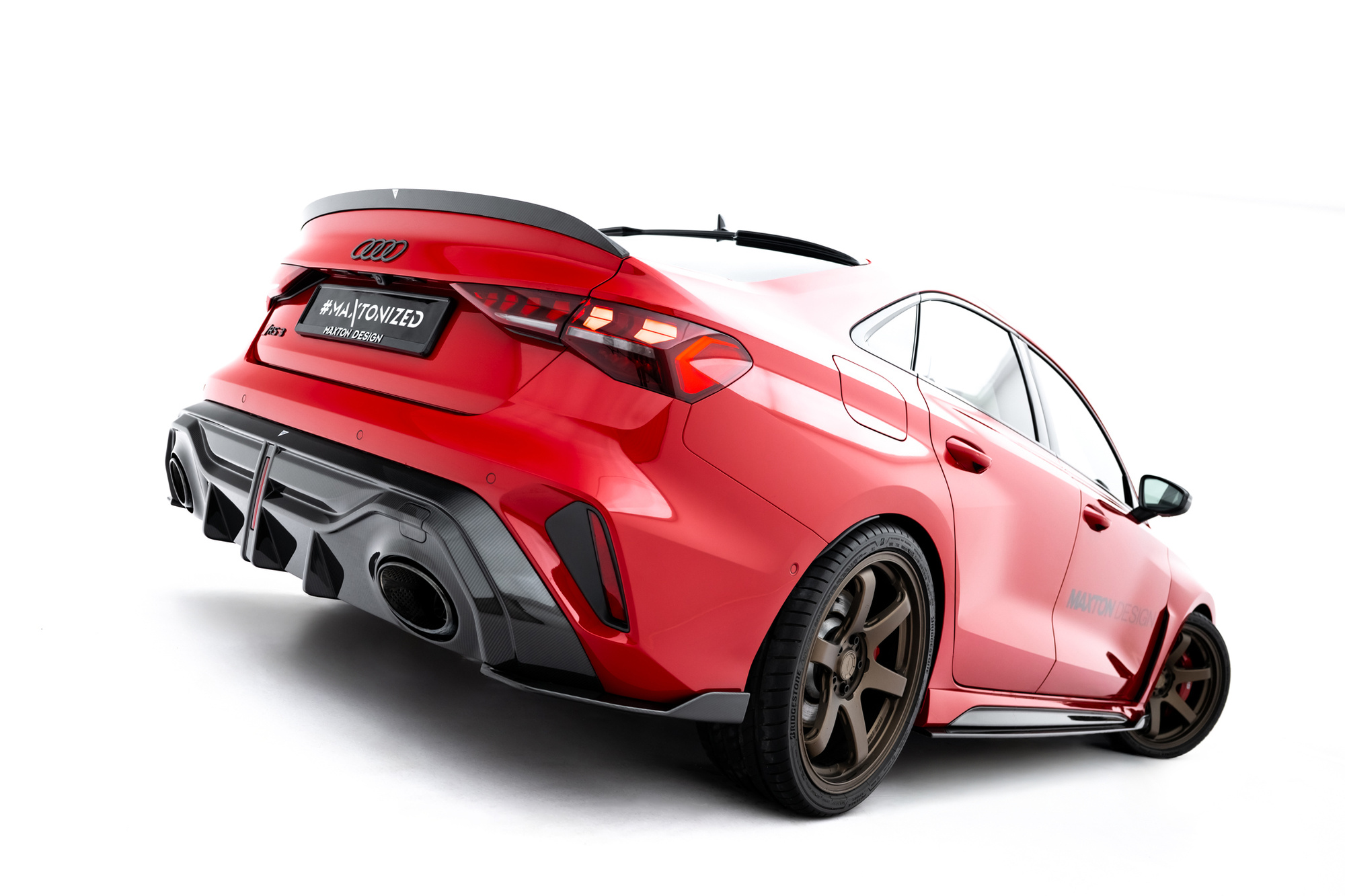 Achterdiffuser Audi RS3 Sedan 8Y Facelift Prepreg Carbon Fiber Maxton Design