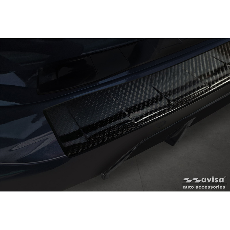 Echt 3D Carbon Achterbumperprotector  BMW 3 Touring (G21) Facelift 2022- 'Ribs'