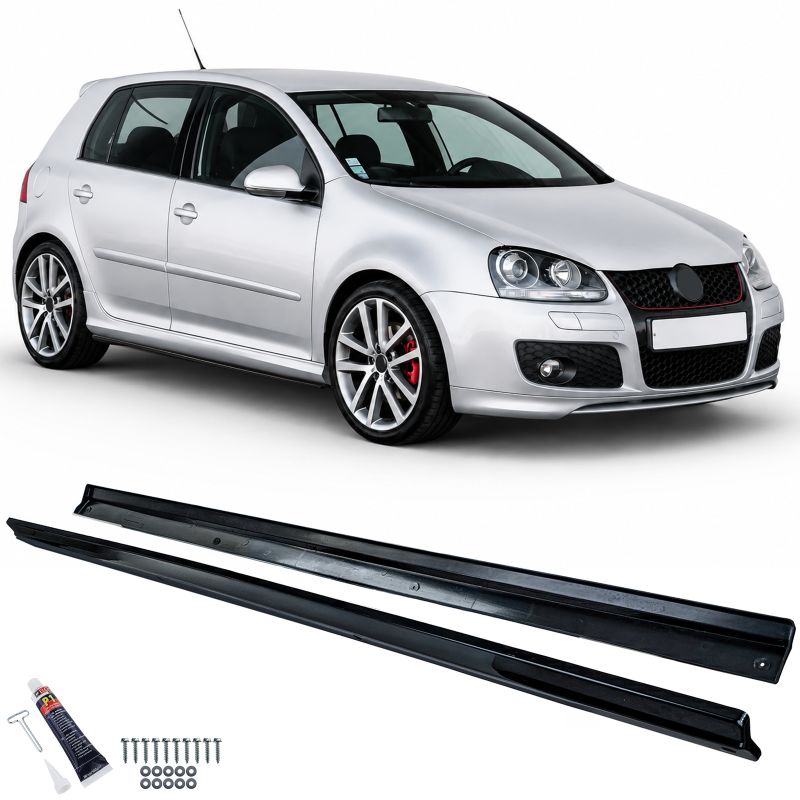 Zijskirts VW Golf 5 Glans Zwart (2003-2008)