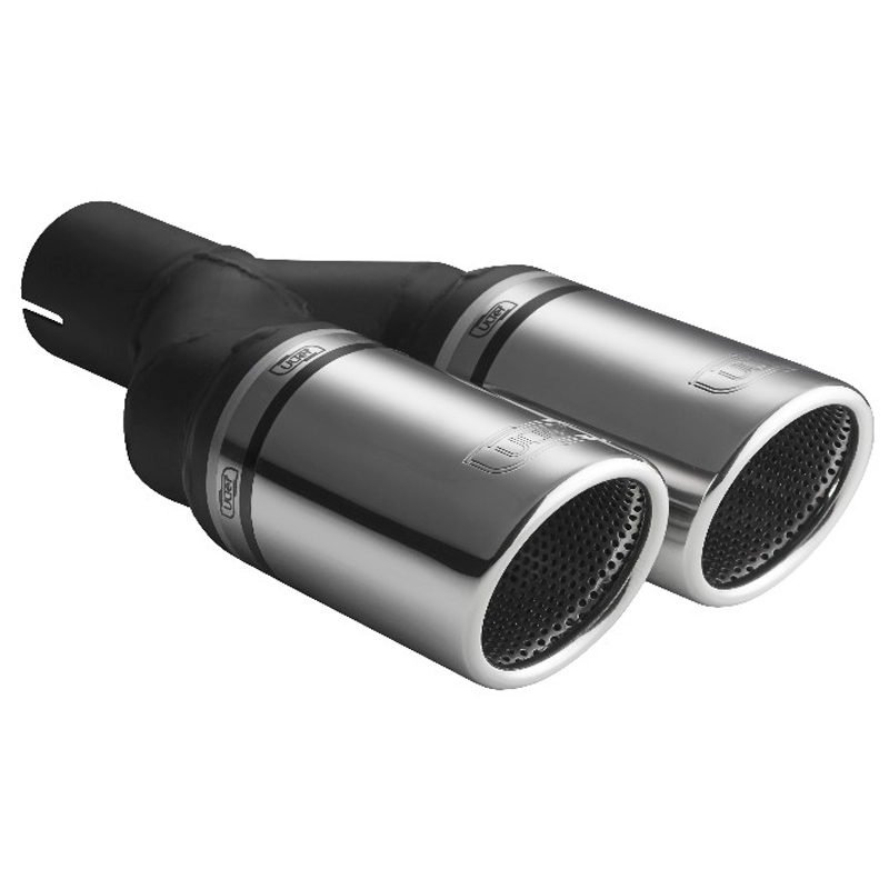 Uitlaatsierstuk dubbel rond 90x225 RVS Ulter Sport