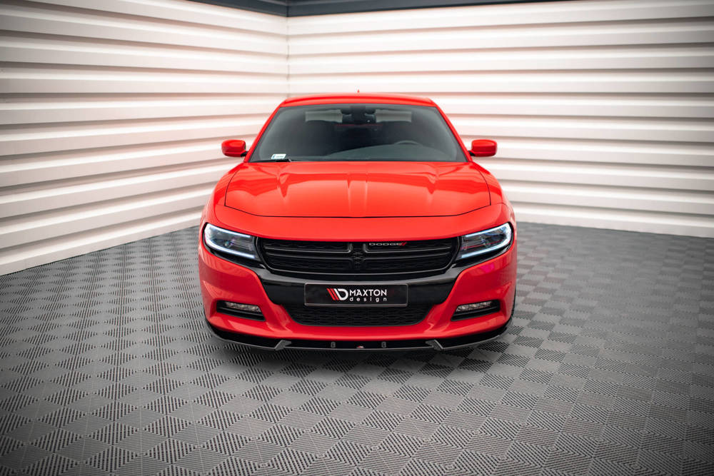 Voorspoiler V.1 Dodge Charger RT MK7 FL Maxton Glans Zwart