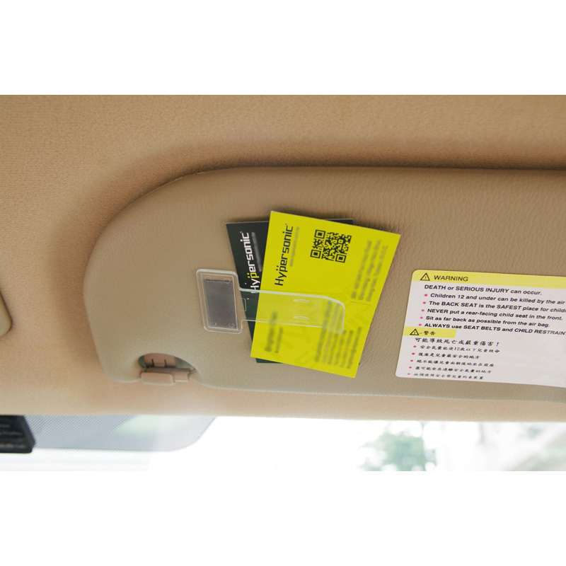 Universele Ticket-/Parkeerkaarthouder 75x40x2mm - Zelfklevend - Set à 2 stuks