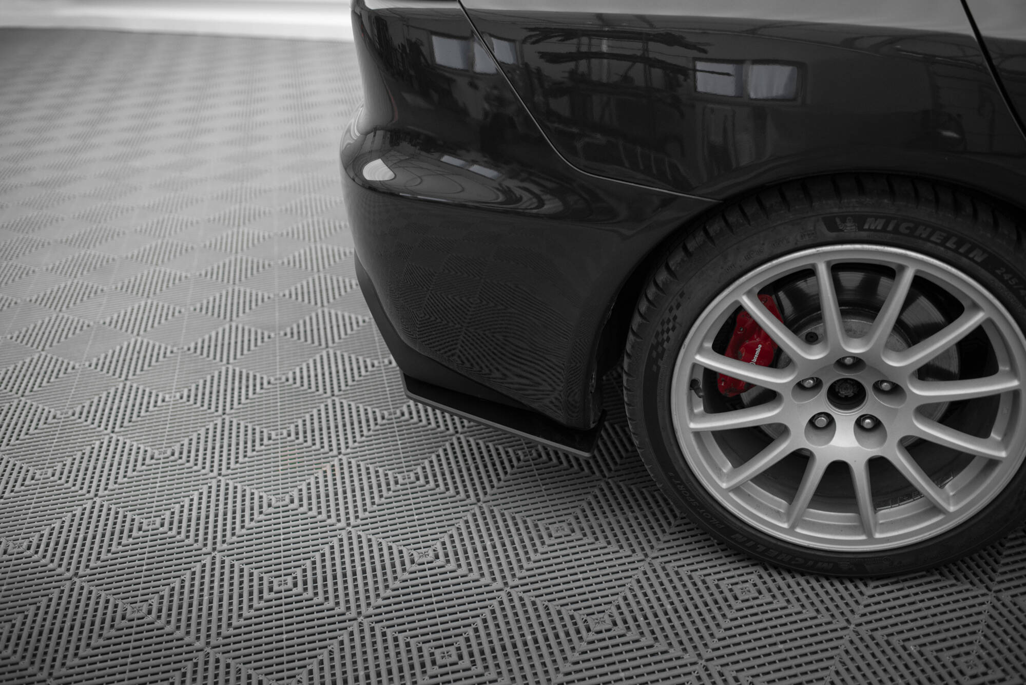 Street Pro Achterzij Spoilers Mitsubishi Lancer EVO X Maxton Glanzend zwart