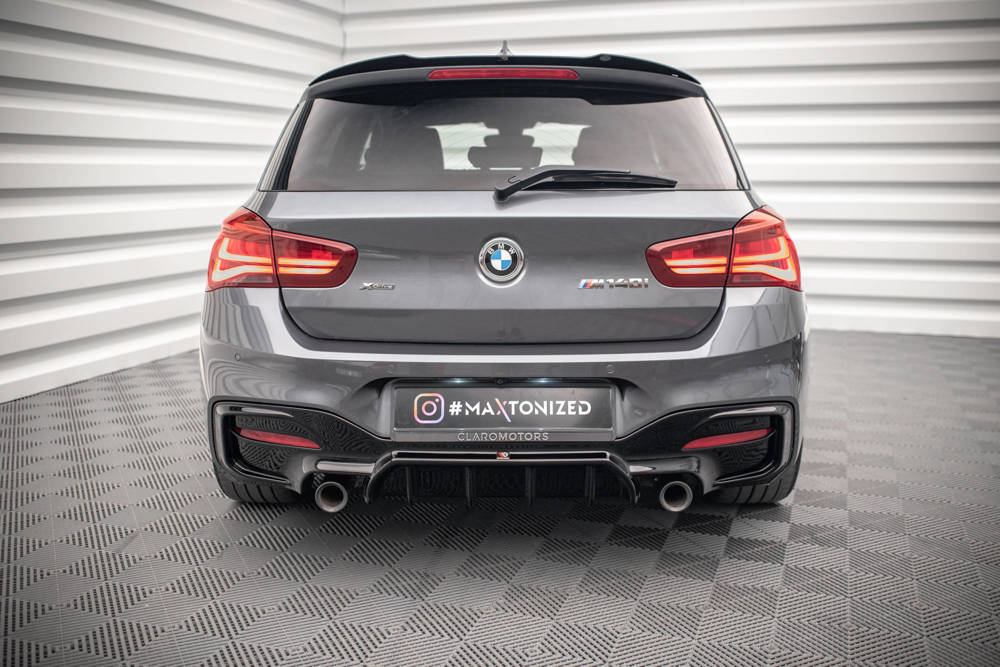 Diffuser BMW 1 Serie M Pakket / M135i / M140i F20 / F21 Maxton Glans Zwart