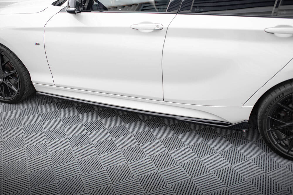 Zijskirts V.3 BMW 1 Serie M Pakket / M135i / M140i F20 / F21 FL Maxton Glans Zwart