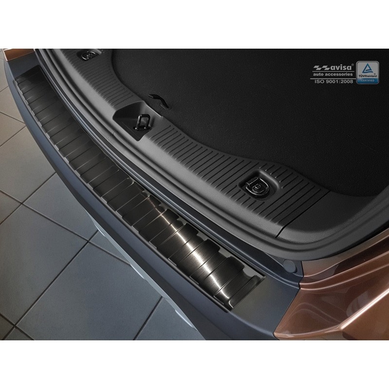 Protector de parachoques trasero de acero inoxidable negro Opel