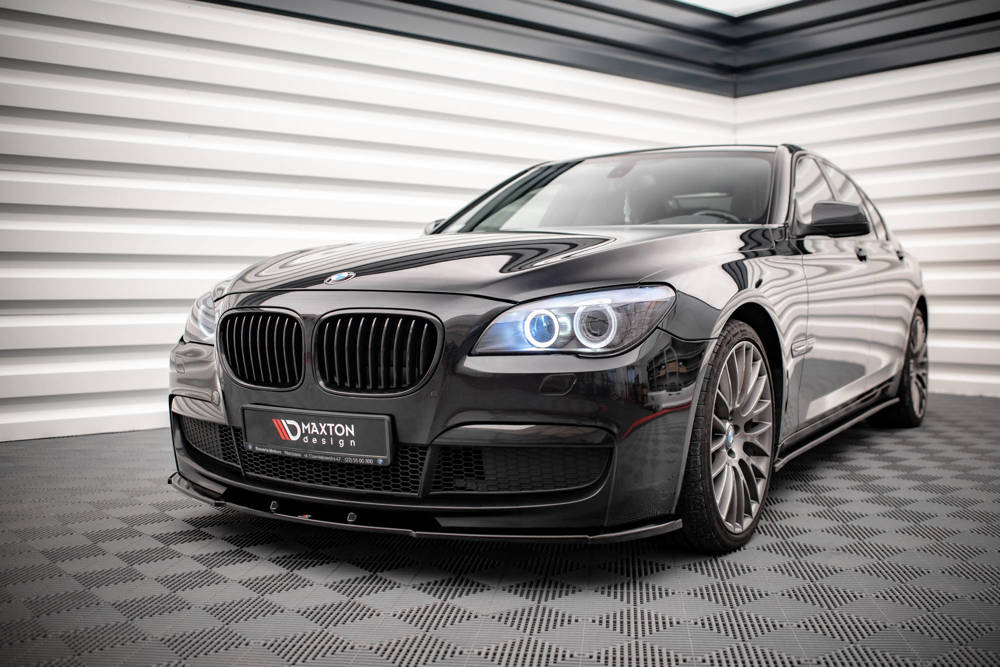 Voorspoiler V.1 BMW 7 Serie M-Pakket F01 Maxton Glans Zwart
