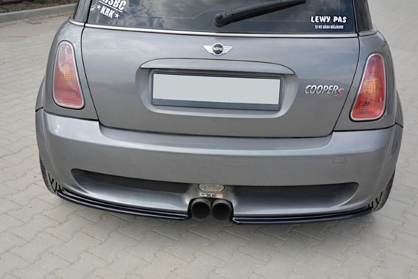 Achterzijde skirts Mini Cooper R53 Maxton Design glans zwart