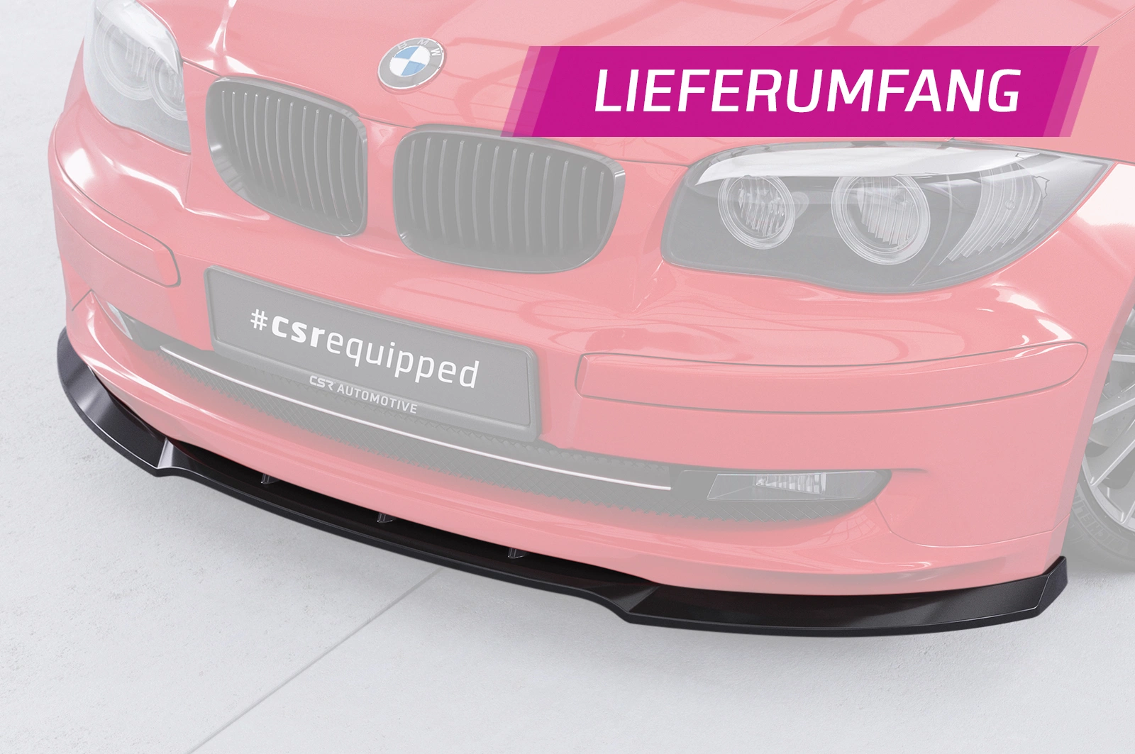 Voorspoiler BMW 1 Serie E81/E87 Glans Zwart – CSR