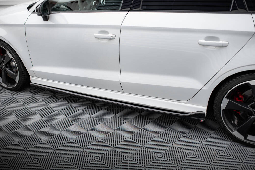 Zijskirts Diffusers Audi RS3 8V FL Sedan Glanzend Zwart V.3