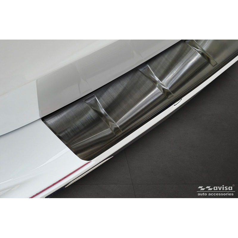 Zwart RVS Achterbumperprotector  Mercedes E-Klasse (S214) Estate 2023- 'Ribs'
