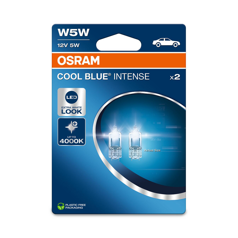Osram Cool Blue Intense NextGen Halogeen lampen - T10 - 12V/5W - set à 2 stuks