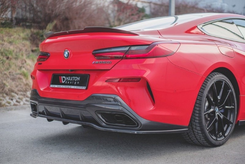 Centrale Achterspoiler (Met verticale bars) BMW M850i G15 Glanzend Zwart