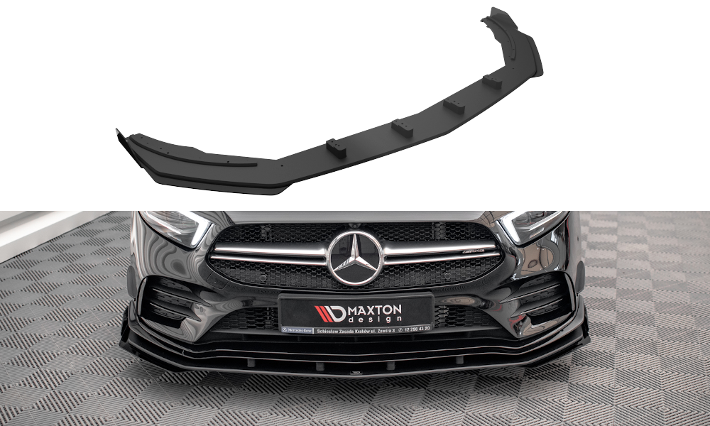 Voorspoiler met Canards Street Pro Mercedes A-Klasse AMG Pakket & A35 AMG W177 Maxton