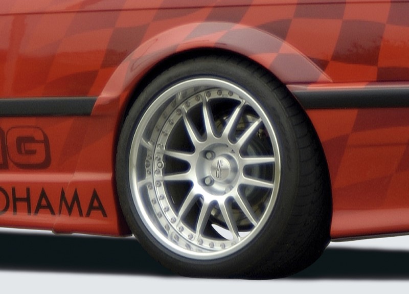 Wielkastverbreders achter BMW E36 Coupe/Cabrio Breedversie Polye