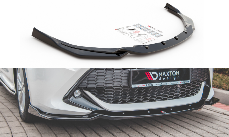 Voorspoiler Toyota Corolla XII Touring Sports/ Hatchback Glans Zwart V.2