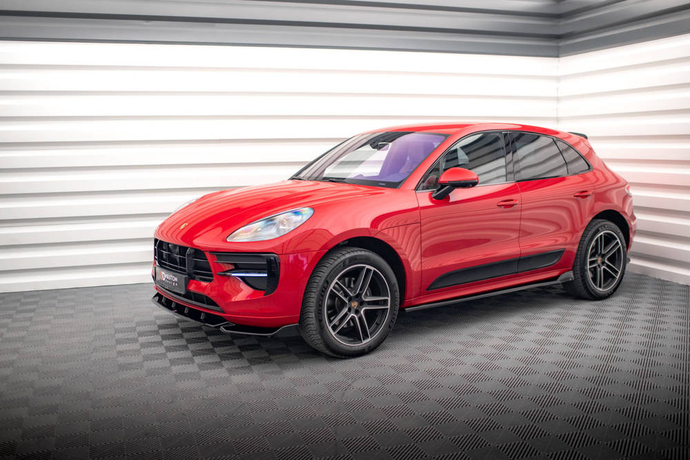 Zijskirts Porsche Macan MK1 FL Maxton Glans Zwart