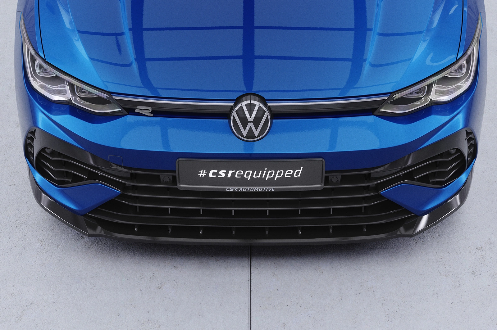 Voorspoiler VW Golf 8 (CD) R glans zwart