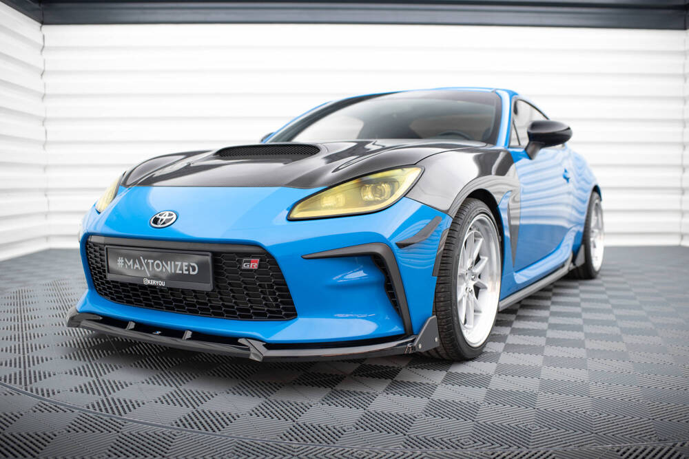 Voorspoiler V.1 met Canards Toyota GR86 Maxton Glans Zwart