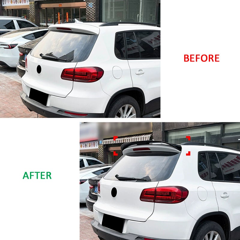 Dakspoiler  Volkswagen Tiguan I (5N) 2007-2016 (ABS Glanzend zwart)