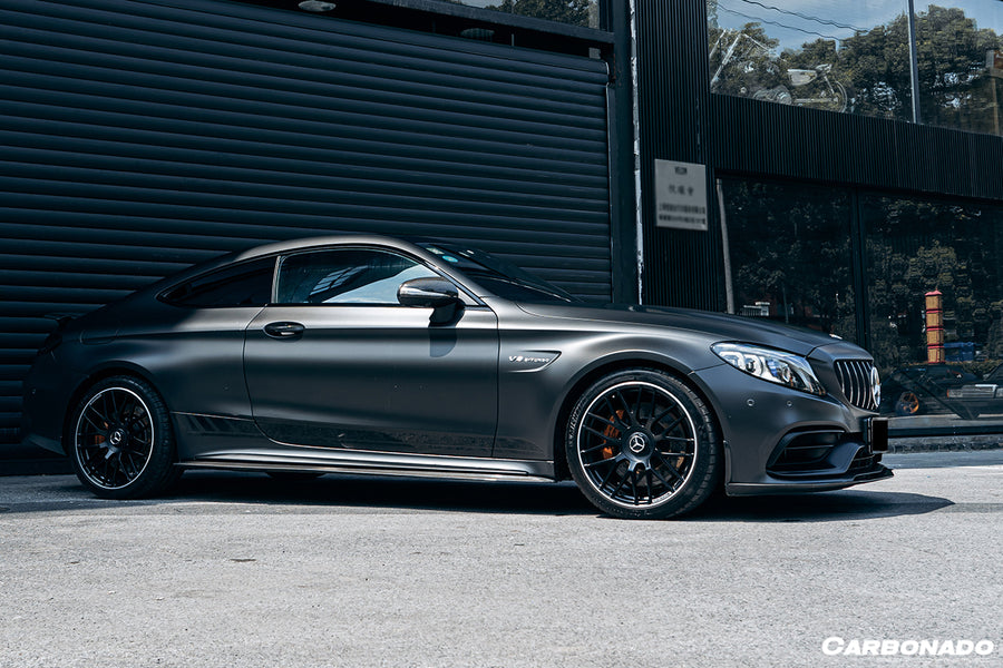 Mercedes Benz C-Class W205 Coupe PS Style Carbon Zijskirts 2015-2021