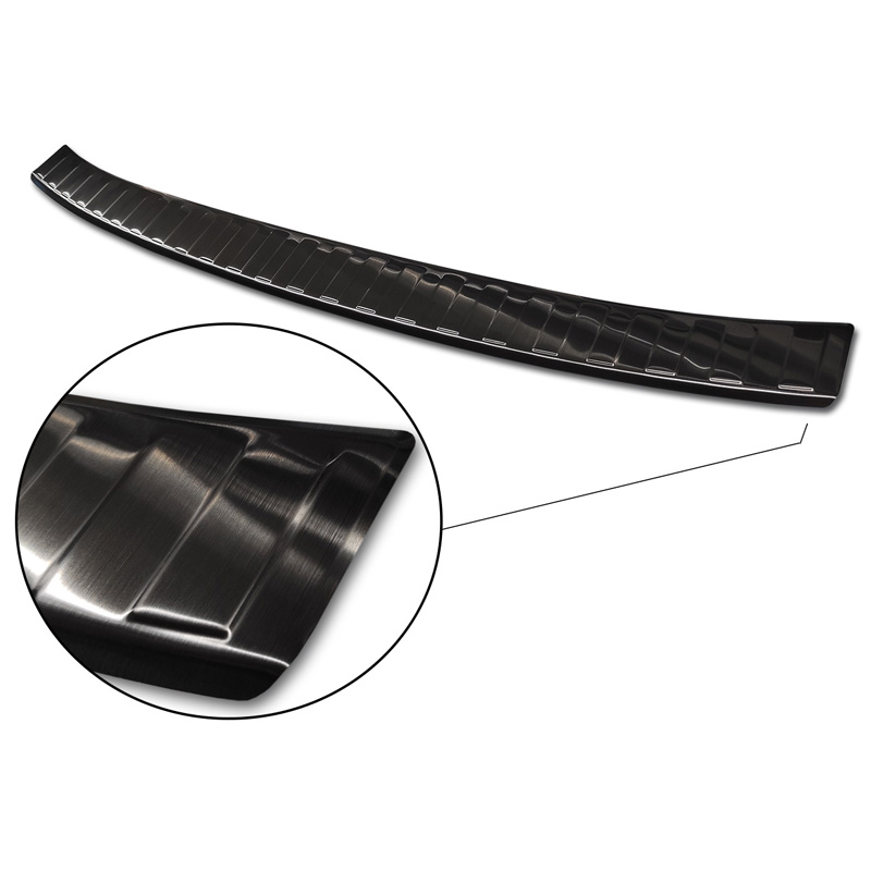 Zwart RVS Achterbumperprotector  Mazda MX-30 2020- - 'Ribs'