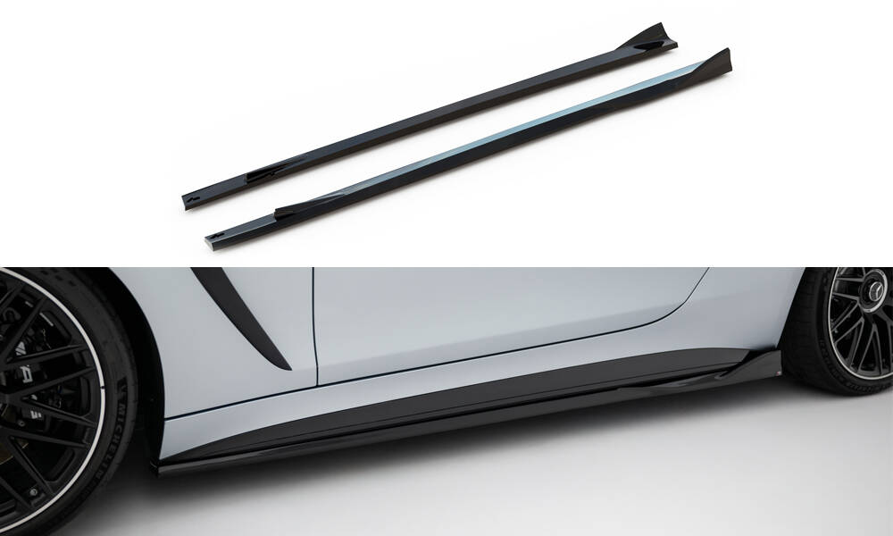 Zijskirts V.2 Mercedes-AMG GT 63 C192 Maxton Glanzend zwart